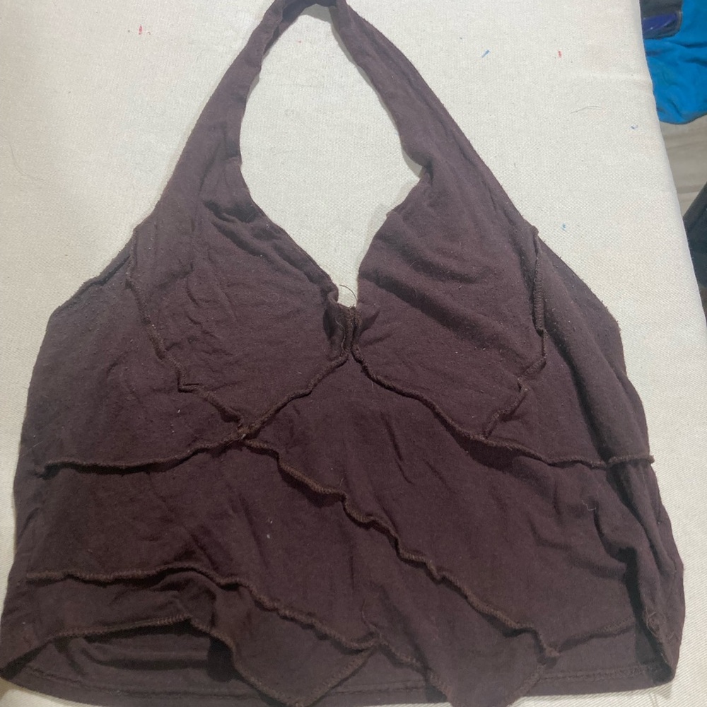 Liberty Love Chocolate Brown Halter Camisole